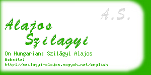 alajos szilagyi business card